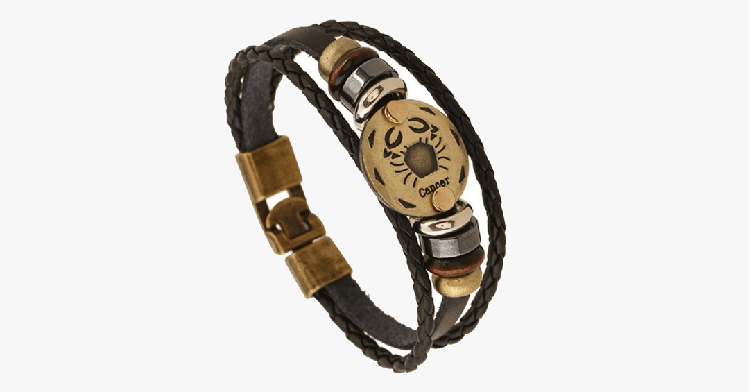 Lisslune | Zodiac Bracelet - Gallstone Leather Bracelet - Available for all zodiac signs