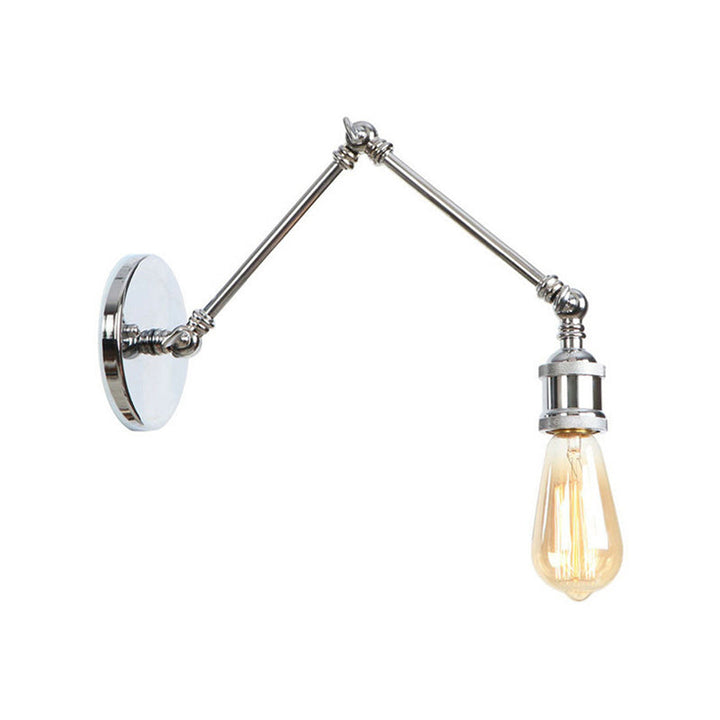 Skørter | 1 Light Swing Arm Wall Lamp Light Industrial Black/Brass Metal Wall Light Fixture for Bathroom
