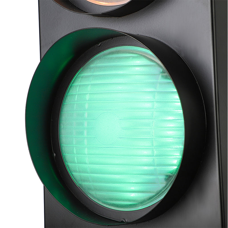 Skørter | Creative traffic light wall-mounted light 3 lights industrial LED wall lighting in black for bar