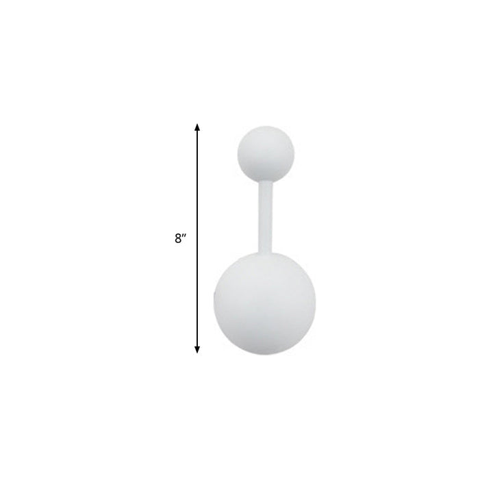 Lisslune | 1/2 Light Bedroom Wall Lamp with Molecular Acrylic Shade White Reading Wall Lamp in Warm/White Light