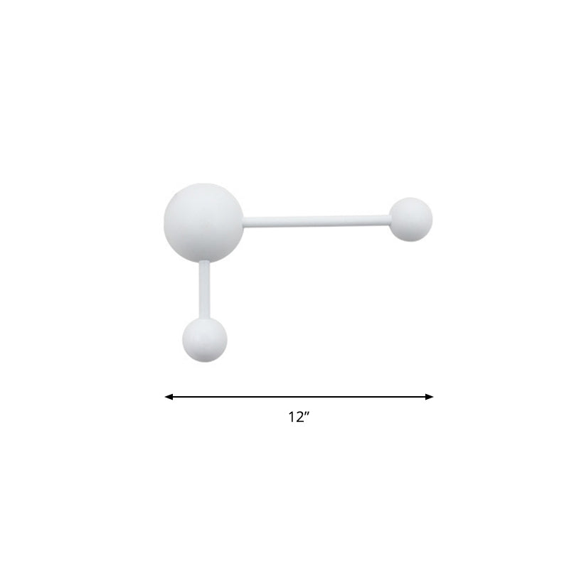 Lisslune | 1/2 Light Bedroom Wall Lamp with Molecular Acrylic Shade White Reading Wall Lamp in Warm/White Light