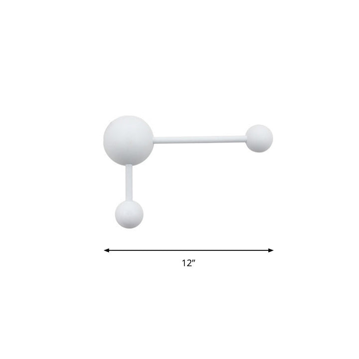 Lisslune | 1/2 Light Bedroom Wall Lamp with Molecular Acrylic Shade White Reading Wall Lamp in Warm/White Light