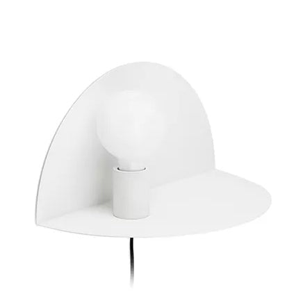 Skørter | Open Bulb Kids Bedroom Wall Light with Half Circle Metal 1 Light Nordic Style Wall Lamp