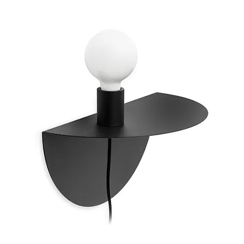 Skørter | Open Bulb Kids Bedroom Wall Light with Half Circle Metal 1 Light Nordic Style Wall Lamp
