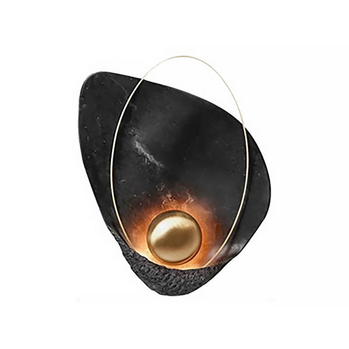 Lisslune | Resin Shell-Shaped Wall Light Single Head Modern Metal LED Wall Light in White/Black Light