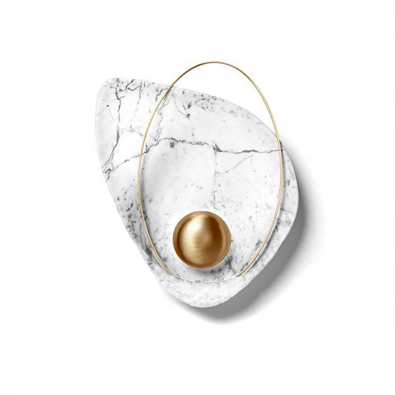Lisslune | Resin Shell-Shaped Wall Light Single Head Modern Metal LED Wall Light in White/Black Light