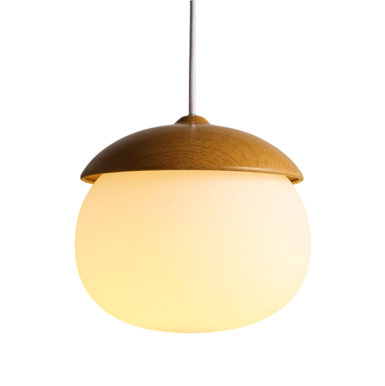 Lisslune | Nordic Wood Glass Pendant Light – Modern Design