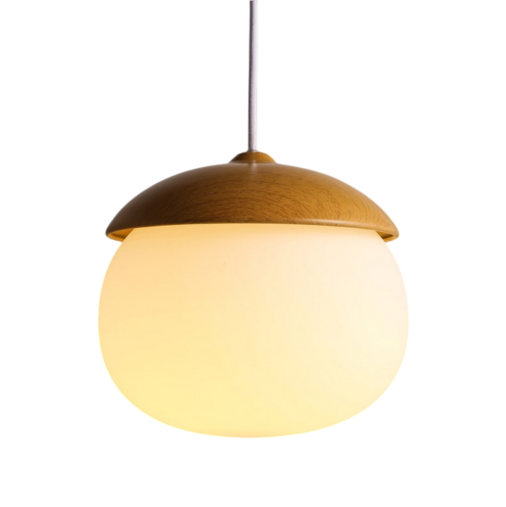 Lisslune | Nordic Wood Glass Pendant Light – Modern Design