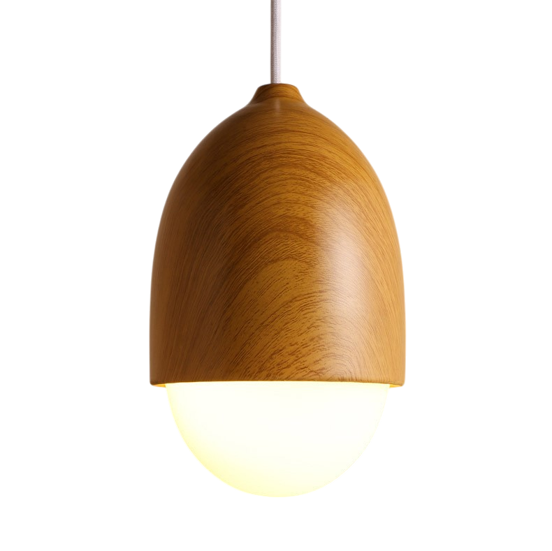 Lisslune | Nordic Wood Glass Pendant Light – Modern Design