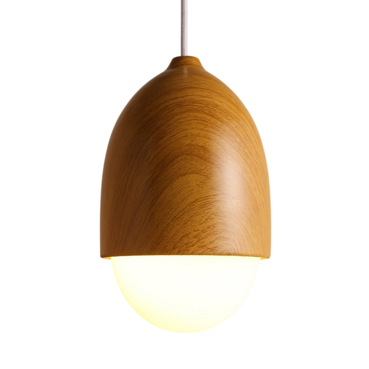Lisslune | Nordic Wood Glass Pendant Light – Modern Design