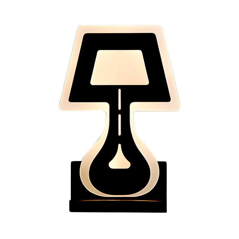 Lisslune | Modern LED Wall Lamp with Acrylic Shade Black/White Desk Lamp Shapes Wall Lighting in Warm/White Light