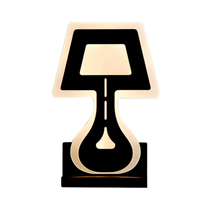 Lisslune | Modern LED Wall Lamp with Acrylic Shade Black/White Desk Lamp Shapes Wall Lighting in Warm/White Light