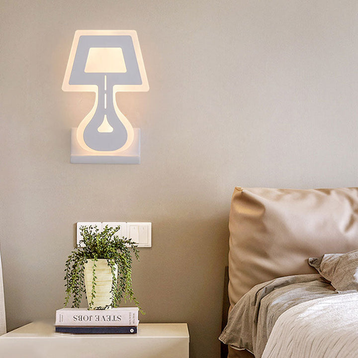 Lisslune | Modern LED Wall Lamp with Acrylic Shade Black/White Desk Lamp Shapes Wall Lighting in Warm/White Light