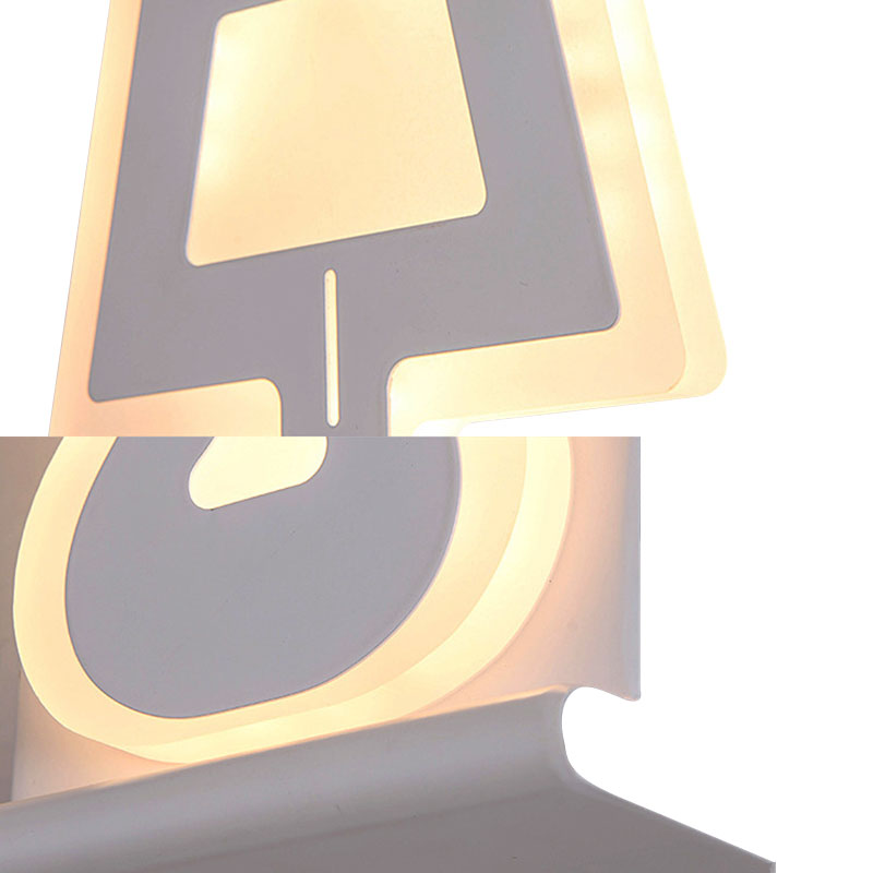 Lisslune | Modern LED Wall Lamp with Acrylic Shade Black/White Desk Lamp Shapes Wall Lighting in Warm/White Light