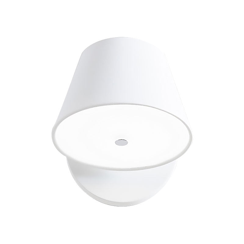 Lisslune | Pink/Yellow/Black Cone Wall Lamp Macaron 1 Light Metal Wall Light in White/Warm Light