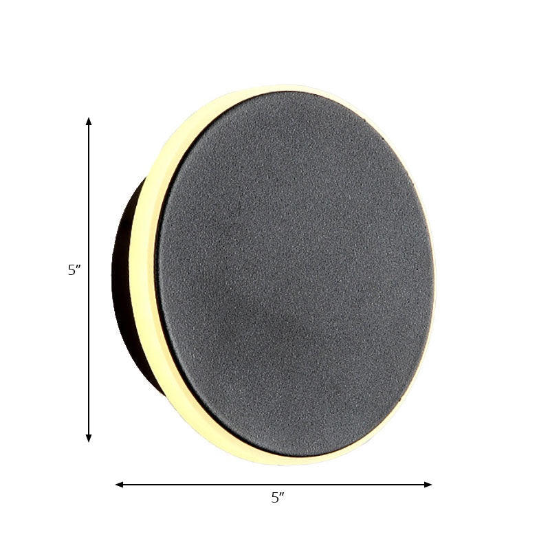 Lisslune | Black/White Disc LED Wall Light Modernism Single Acrylic Wall Lighting Ideas in Warm/White Light