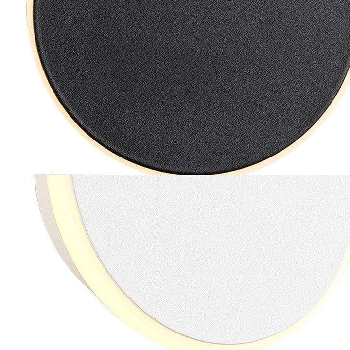 Lisslune | Black/White Disc LED Wall Light Modernism Single Acrylic Wall Lighting Ideas in Warm/White Light