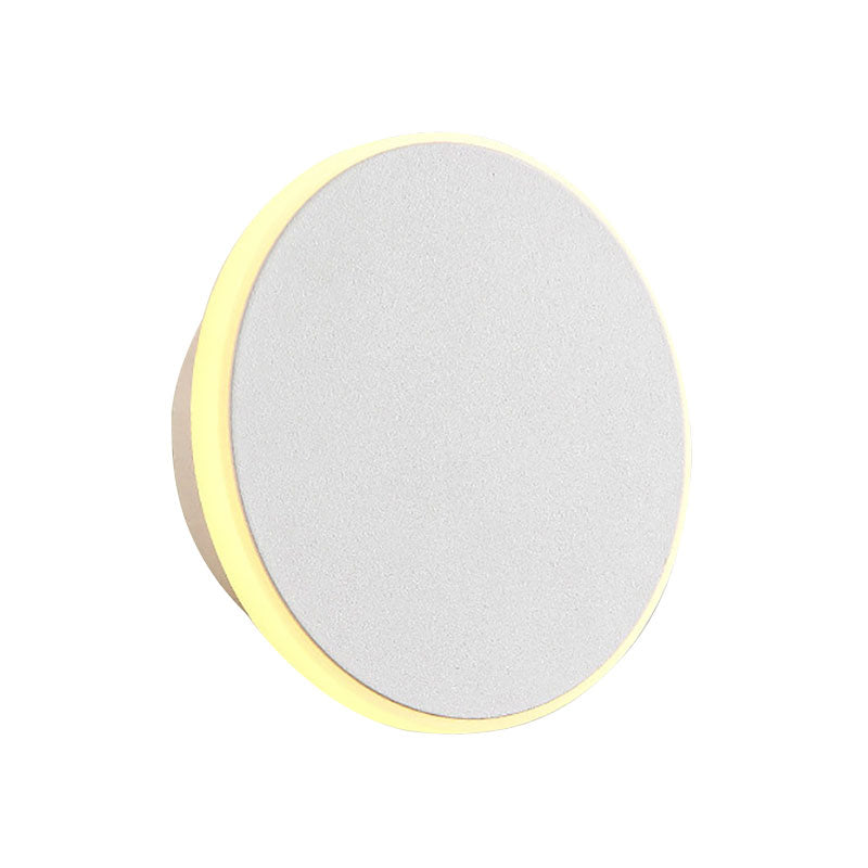 Lisslune | Black/White Disc LED Wall Light Modernism Single Acrylic Wall Lighting Ideas in Warm/White Light