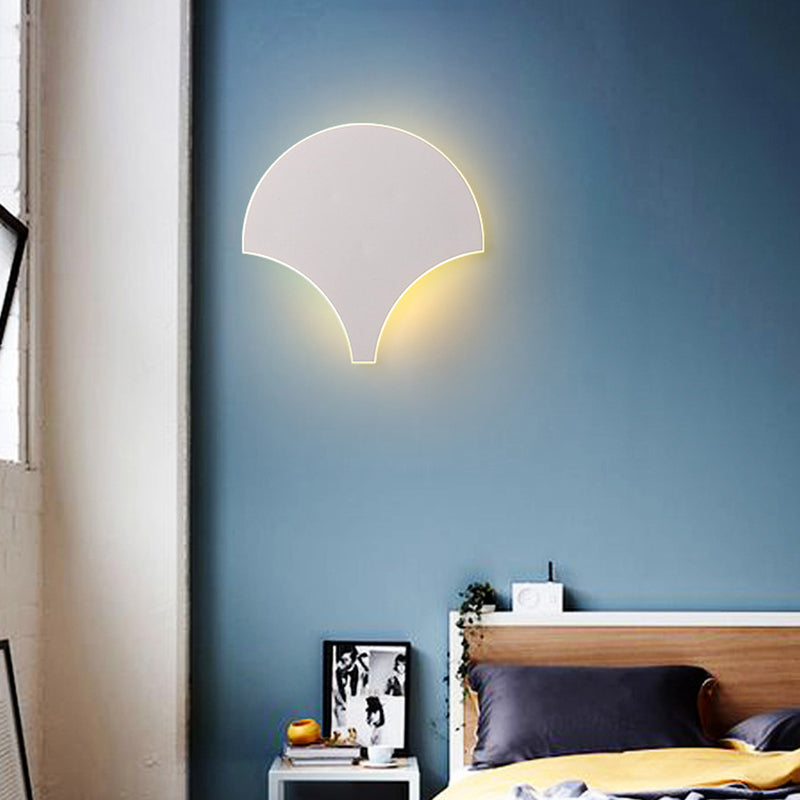 Lisslune | Modern Antique Fan-Shaped Wall Lamp Metal Gray LED Wall Light for Bedroom Bathroom