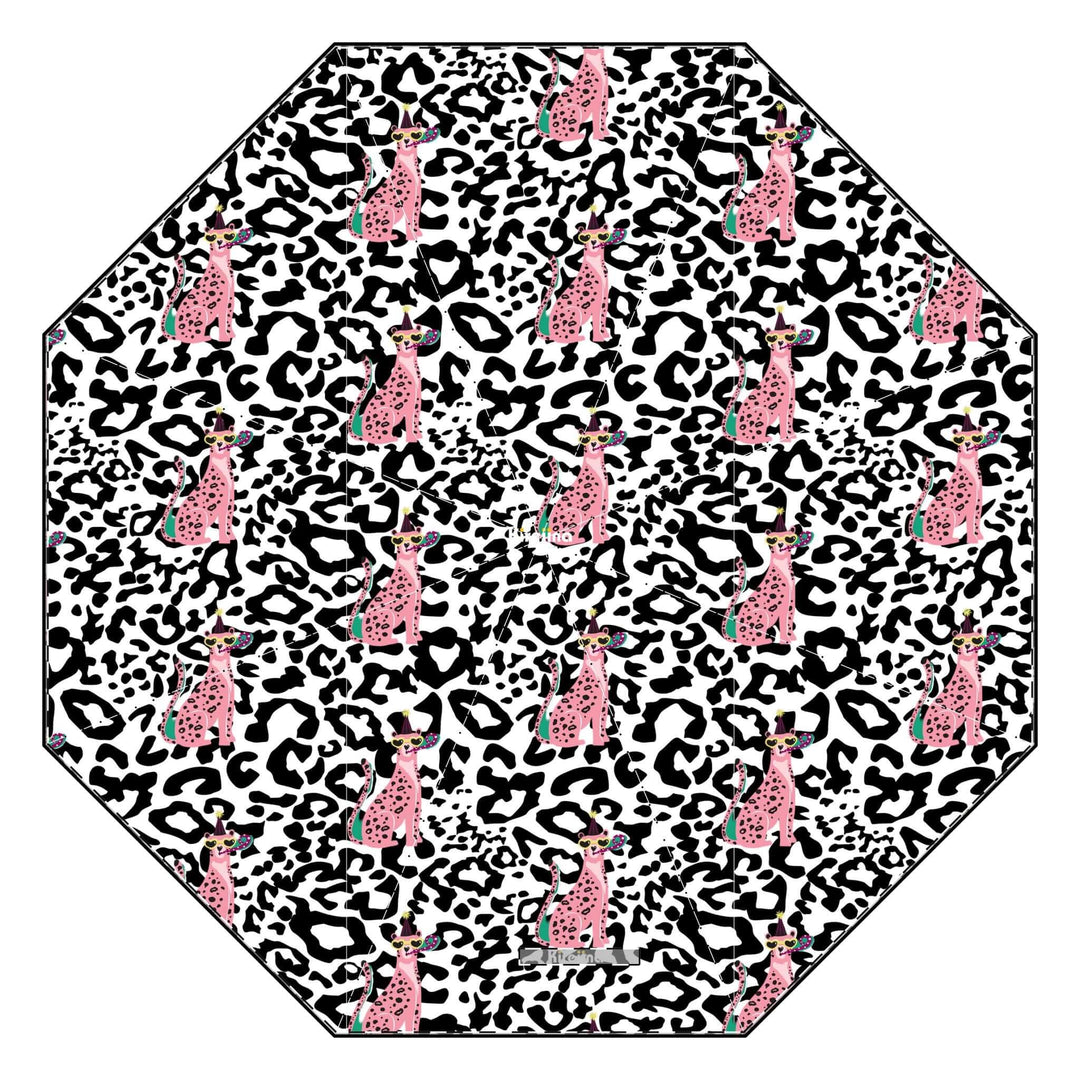 Lisslune | Chic Leopard Print Compact Umbrella