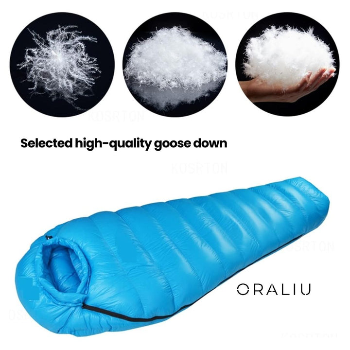 Lisslune | Winter Sleeping Bag – Down Insulated, 400T Ripstop Nylon, -20°C Rated