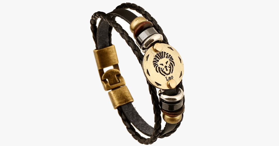 Lisslune | Zodiac Bracelet - Gallstone Leather Bracelet - Available for all zodiac signs