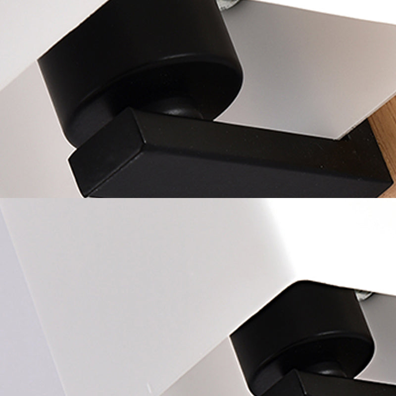 Lisslune | White Umbrella Wall Light with Black Base 1 Light Modern Style Milk Glass Wall Light for the Living Room