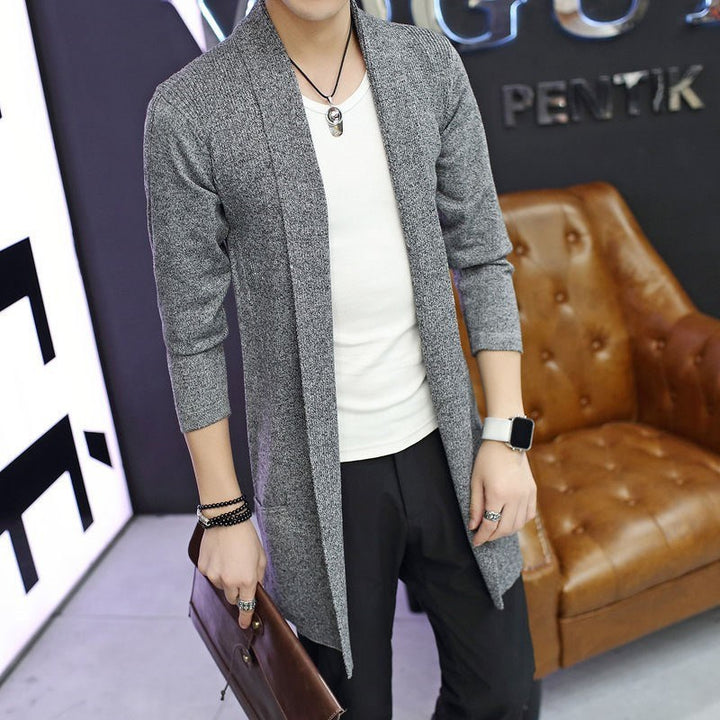 Men's casual knit cardigan with an open cut and practical pockets Lisslune