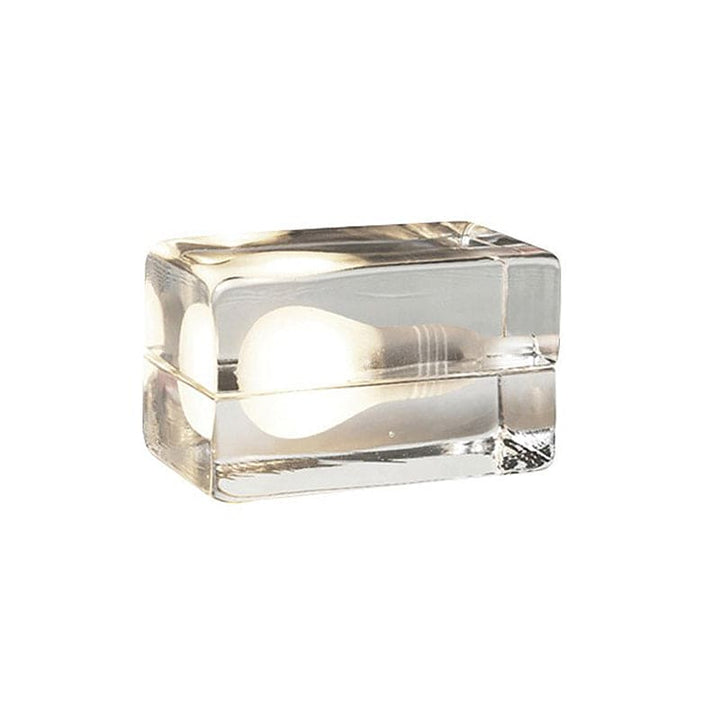 Lisslune | BrightCube – Minimalistic Table Lamp with Transparent Glass Cube