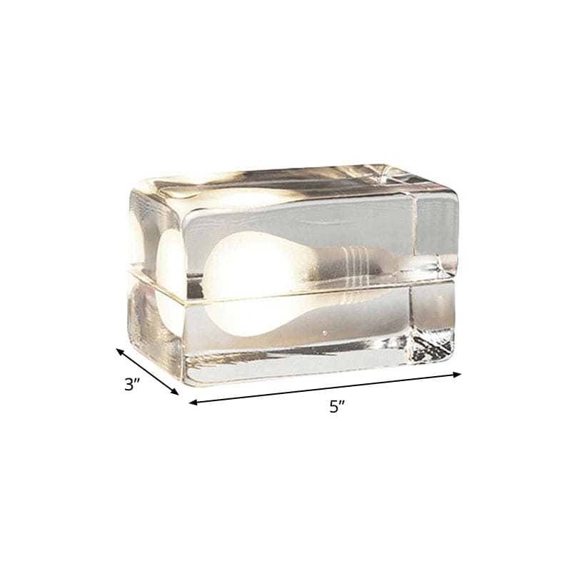 Lisslune | Icecube Lamp - Modern Table Lamp in the Shape of an Ice Block