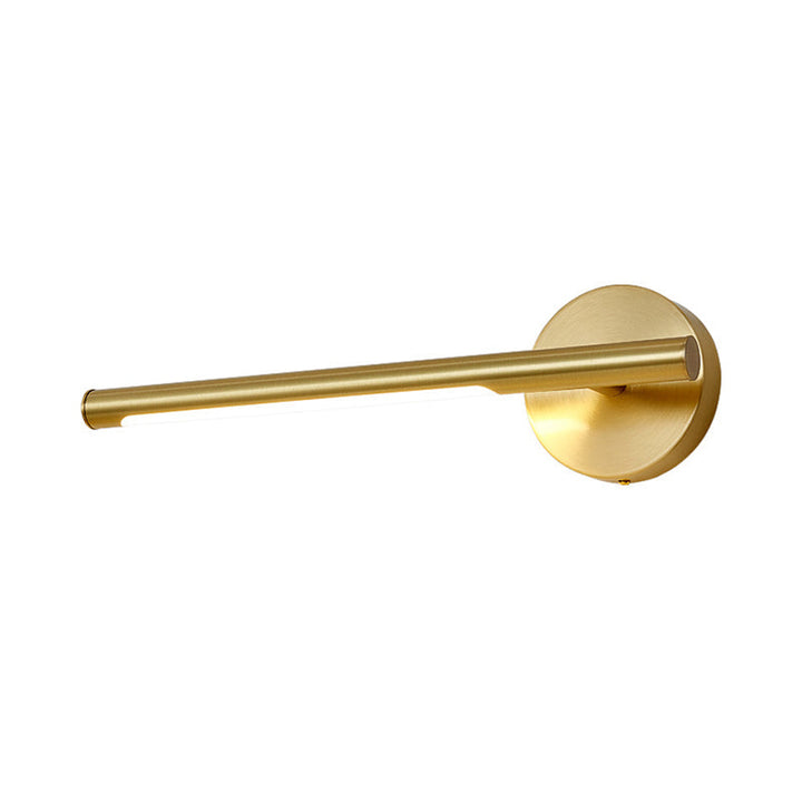 Lisslune | Gold Rod Wall Lamp Minimalist Metal 16"/25" Long LED Vanity Sconces Light with Acrylic Diffuser