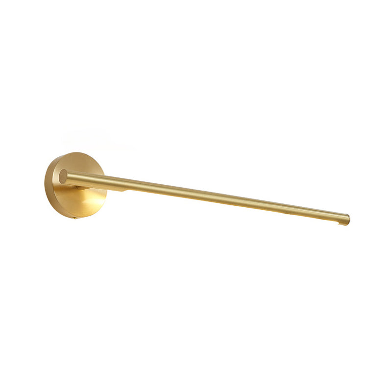 Lisslune | Gold Rod Wall Lamp Minimalist Metal 16"/25" Long LED Vanity Sconces Light with Acrylic Diffuser