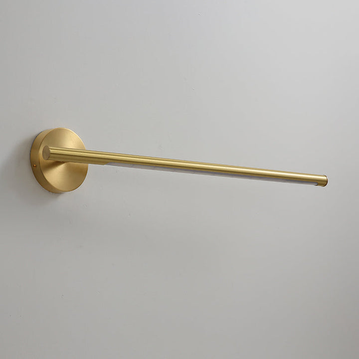 Lisslune | Gold Rod Wall Lamp Minimalist Metal 16"/25" Long LED Vanity Sconces Light with Acrylic Diffuser