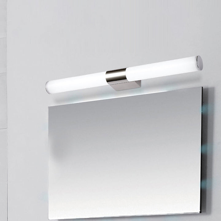 Lisslune | Acrylic Tube Wall Vanity Light Modern Chrome Surface LED Wall Lamp in Warm/White Light, 18"/23.5"/31.5" Length