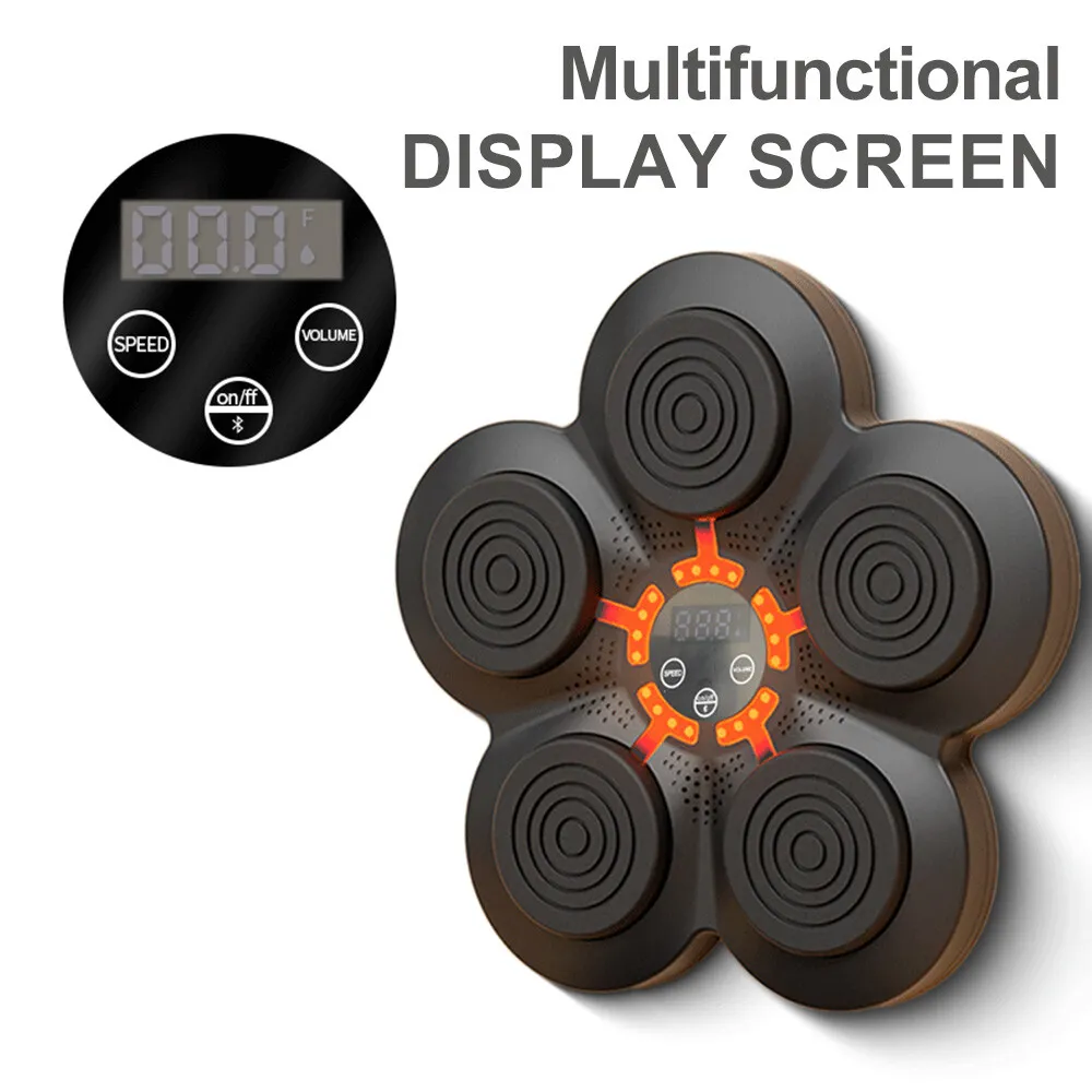 Lisslune | RhythmBox Wall Trainer – Smart Bluetooth Boxing Machine with Music & LED Reaction