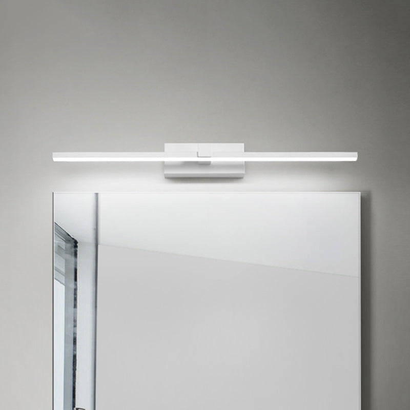 Lisslune | Iron rod makeup mirror light simplicity black/white LED wall lamp for bathroom, 16/19.5/23.5 inches long