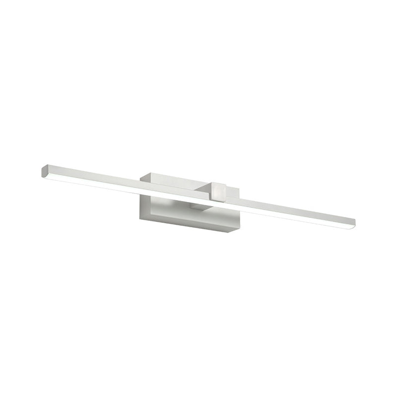 Lisslune | Iron rod makeup mirror light simplicity black/white LED wall lamp for bathroom, 16/19.5/23.5 inches long