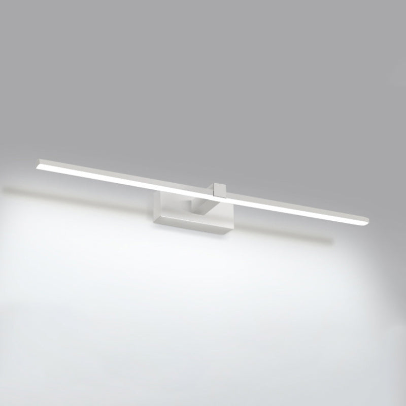 Lisslune | Iron rod makeup mirror light simplicity black/white LED wall lamp for bathroom, 16/19.5/23.5 inches long
