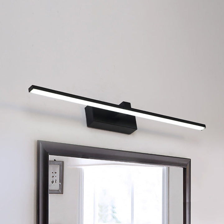 Lisslune | Iron rod makeup mirror light simplicity black/white LED wall lamp for bathroom, 16/19.5/23.5 inches long