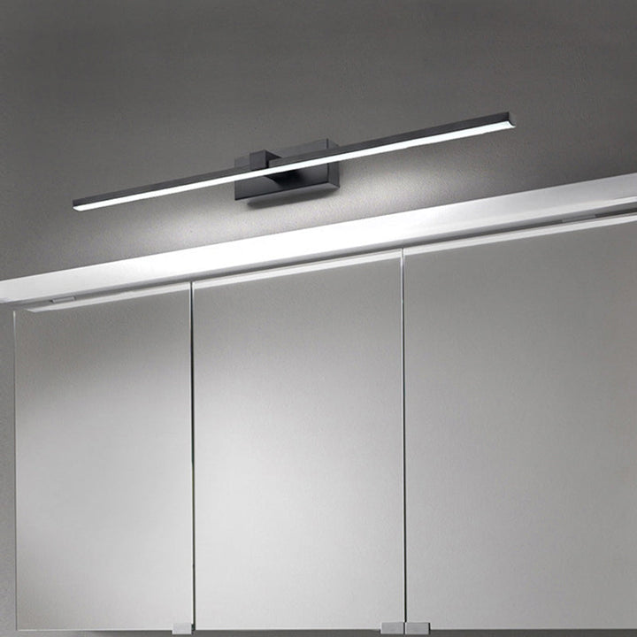 Lisslune | Iron rod makeup mirror light simplicity black/white LED wall lamp for bathroom, 16/19.5/23.5 inches long