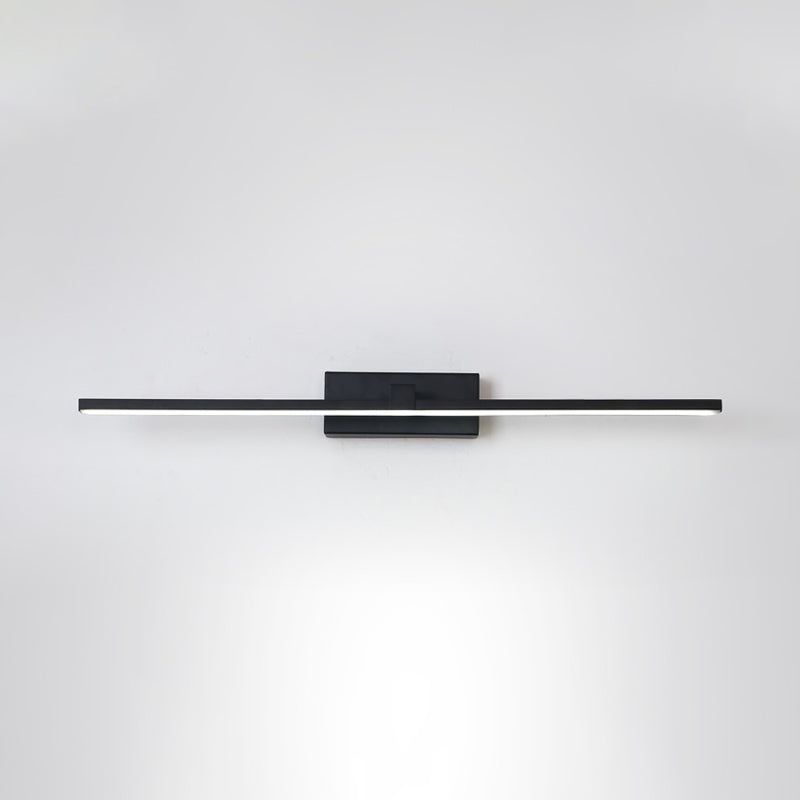 Lisslune | Iron rod makeup mirror light simplicity black/white LED wall lamp for bathroom, 16/19.5/23.5 inches long