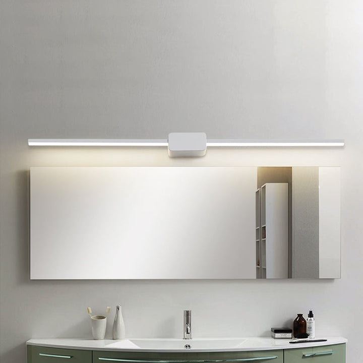 Lisslune | White Rectangular Wall Sconce Light Simple Iron 16/23.5/31.5 Inch Long LED Cosmetic Lamp in Warm/White Light