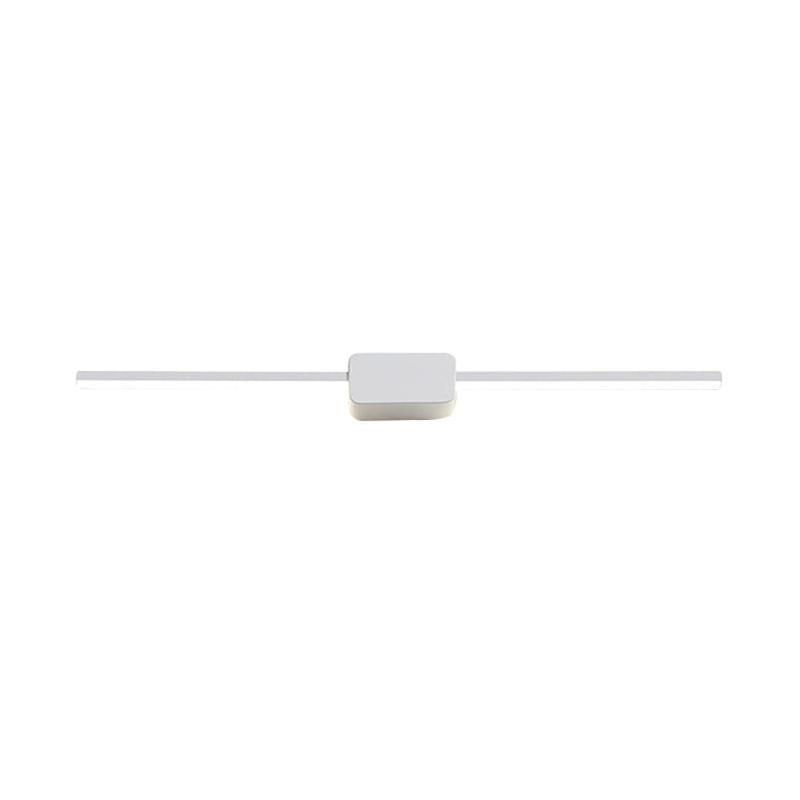 Lisslune | White Rectangular Wall Sconce Light Simple Iron 16/23.5/31.5 Inch Long LED Cosmetic Lamp in Warm/White Light