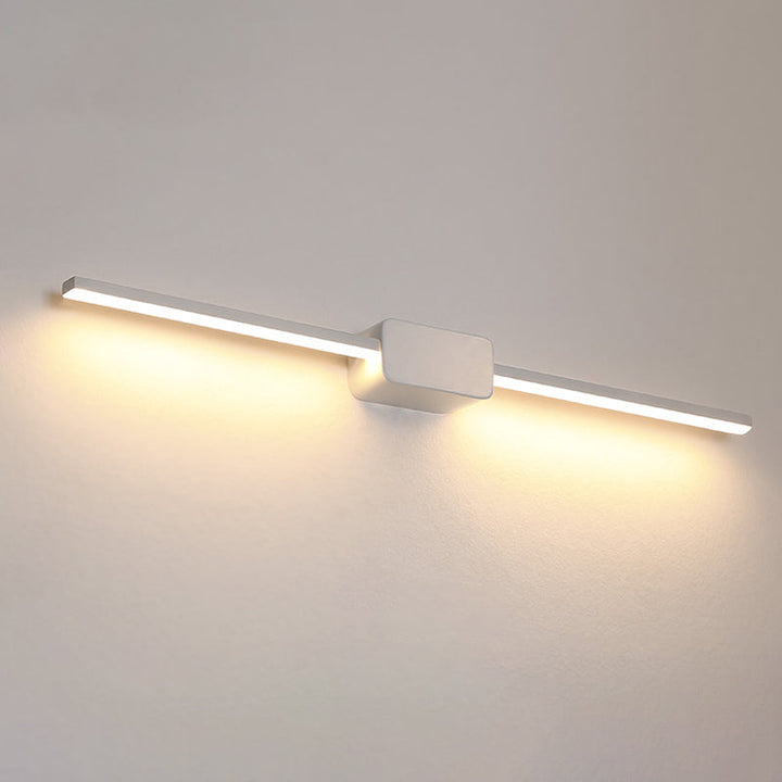 Lisslune | White Rectangular Wall Sconce Light Simple Iron 16/23.5/31.5 Inch Long LED Cosmetic Lamp in Warm/White Light