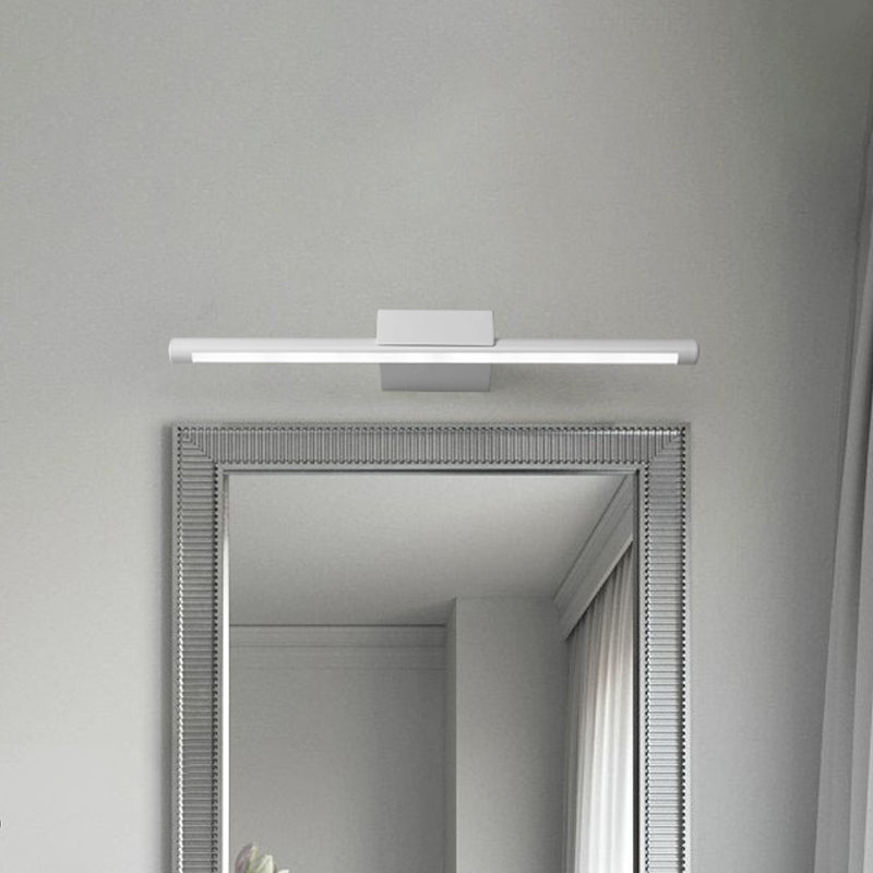 Lisslune | Pole Vanity Lighting Simplicity Metal White LED Wall Mounted Light in Warm/ White Light, 16"/19.5"/23.5" Length