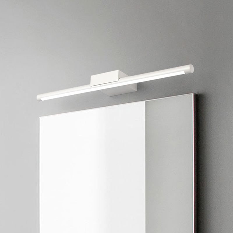 Lisslune | Pole Vanity Lighting Simplicity Metal White LED Wall Mounted Light in Warm/ White Light, 16"/19.5"/23.5" Length