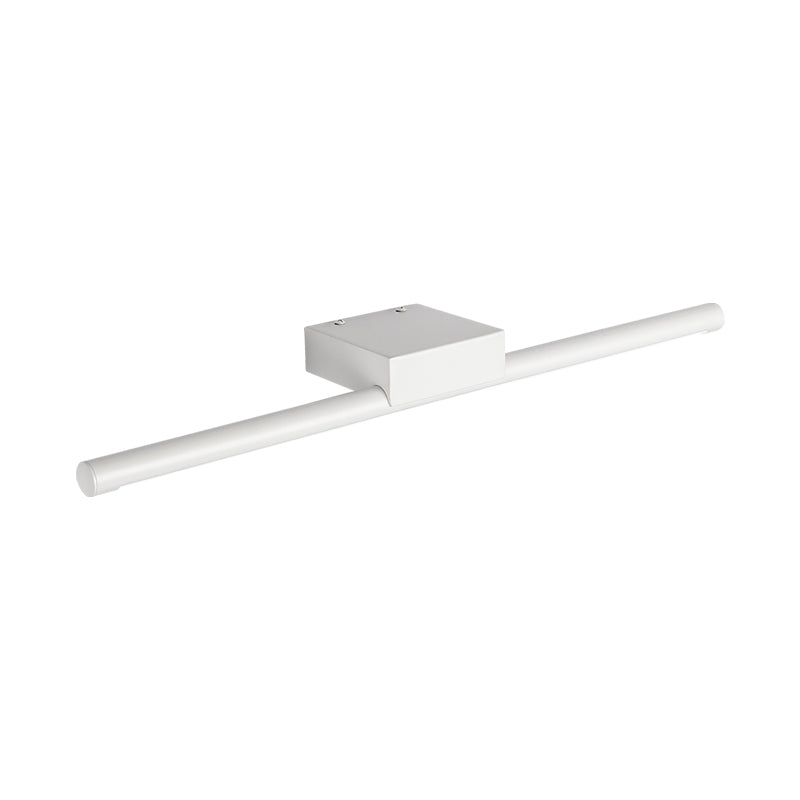 Lisslune | Pole Vanity Lighting Simplicity Metal White LED Wall Mounted Light in Warm/ White Light, 16"/19.5"/23.5" Length