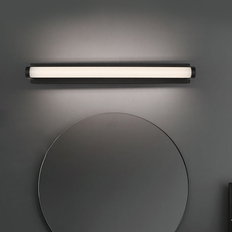 Lisslune | 16"/20"/24" L Bathroom LED Wall Lamp Minimalism Black Wall Light with Tubular Acrylic Shade