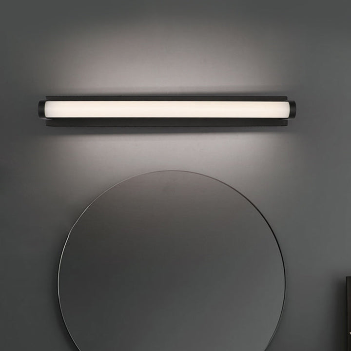 Lisslune | 16"/20"/24" L Bathroom LED Wall Lamp Minimalism Black Wall Light with Tubular Acrylic Shade