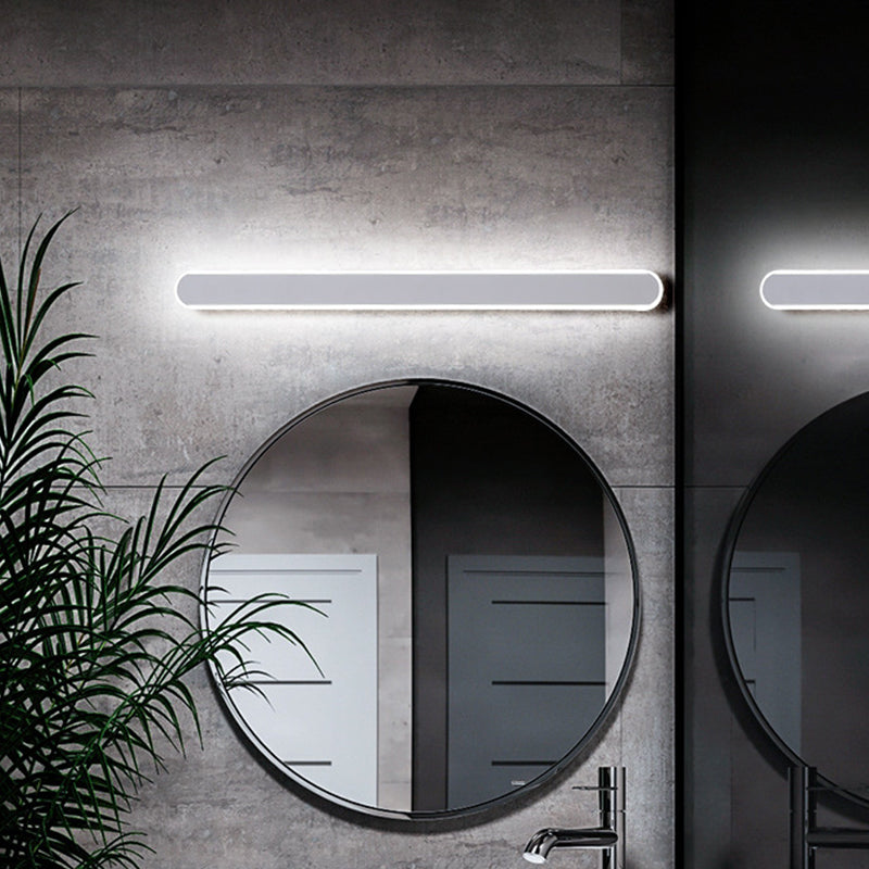 Lisslune | Rectangular Bath Flush Wall Lamp Acrylic Minimalistic LED Vanity Mirror Light in Warm/White Light, 16/23.5/31.5 Inch Length